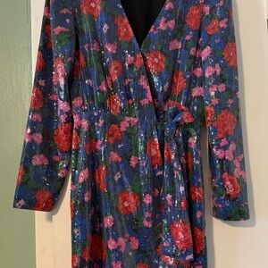 Wayf Multicolor Sequin Dress size M vintage look